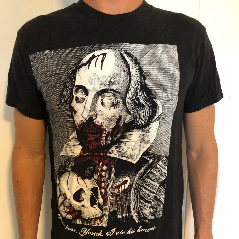 Zombie Shakespeare black mens t-shirt